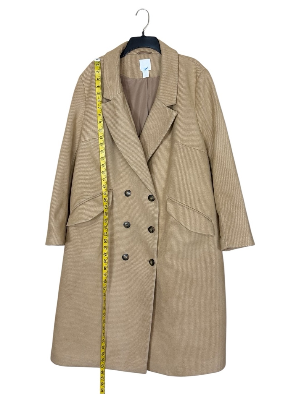 H&M Double-Breasted Camel Wool Coat - Picture 5 of 13